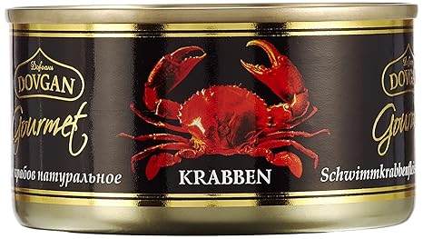 Dovgan Schwimmkrabbenfleisch in Aufguss, 3er Pack (3 x 170 g)