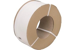 KLETON - Strapping, Polypropylene, 1/2" W x 9900' L, White, Machine Grade Roll
