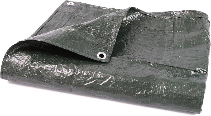 DIVCHI Tarpaulin 2m x 3m Green Waterproof Heavy Duty Tarp Sheet