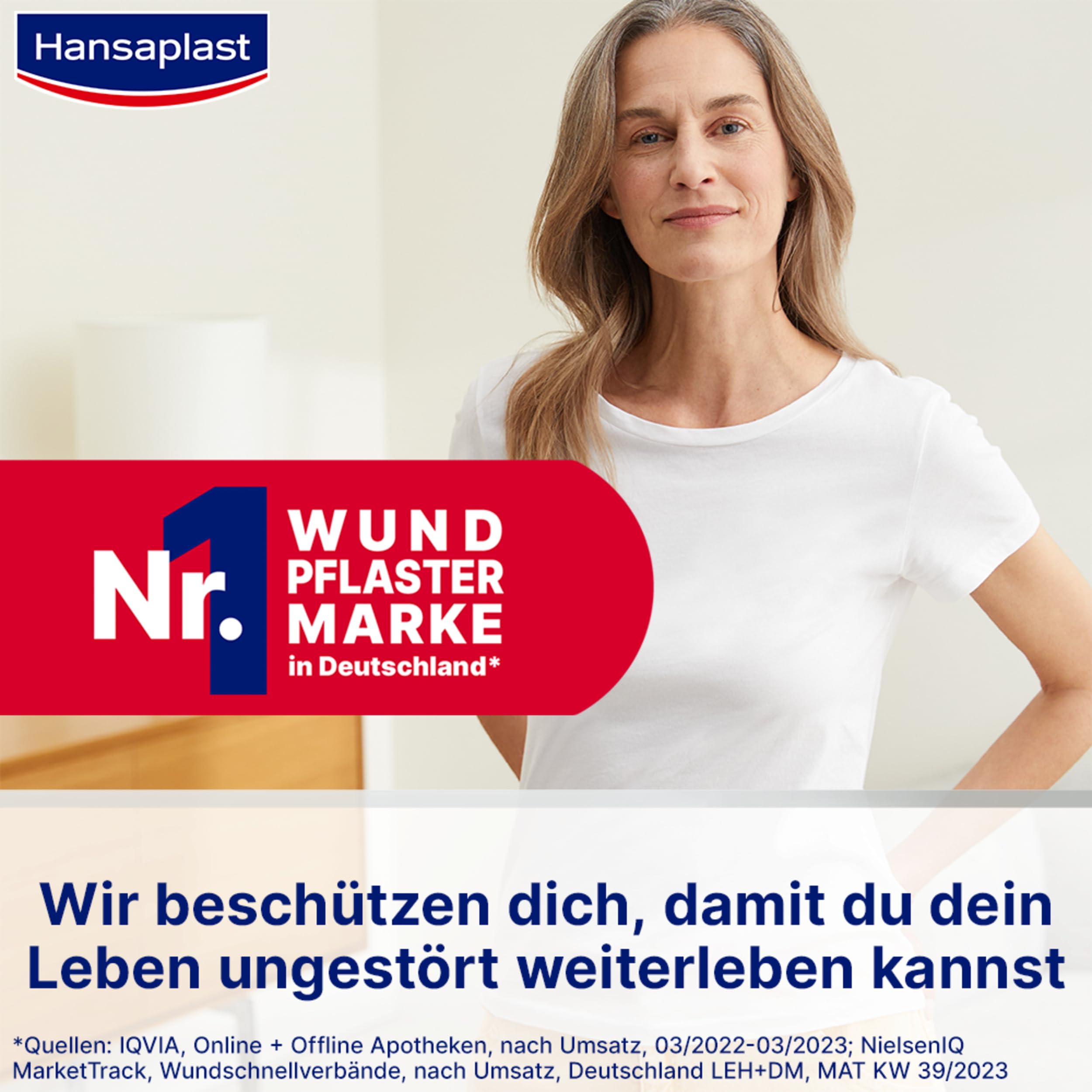 Hansaplast Sensitive Pflaster (20 Strips), hautfreundliche und hypoallergene Wundpflaster mit Bacteria Shield & sicherer Klebkraft, schmerzlos zu entfernende Pflaster 6