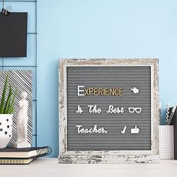 Double Sided Felt Letter Board with Rustic Wood