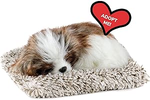 Perfect Petzzz Minis Shih Tzu, Realistic, Life-Like Stuffed Interactive Plush Toy, Electronic Pets, Companion Pet with 100% Handcrafted Synthetic Fur