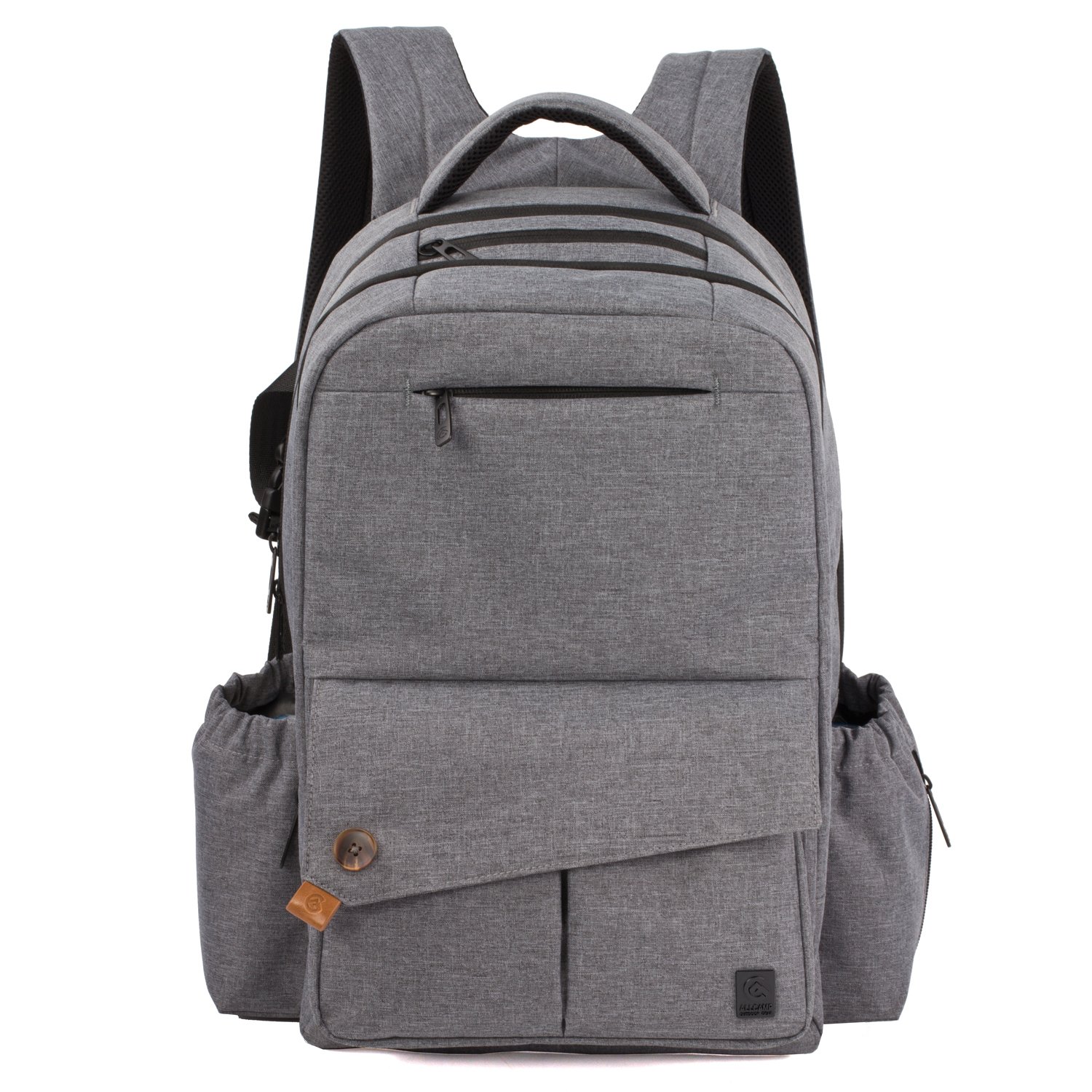 Utopia Alley Allcamp Diaper Bag, Capacity Support Any Baby Stroller With Changing Pad, Grey