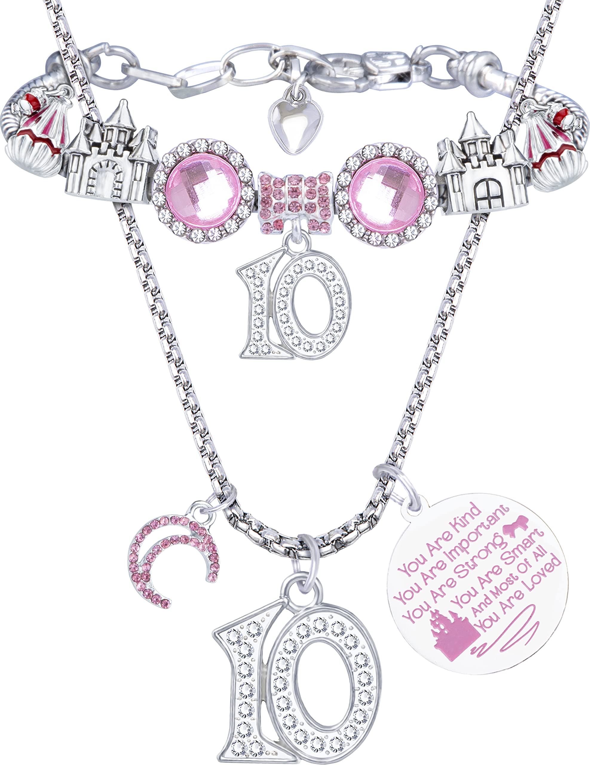 Photo 1 of 10 Birthday, 10th Birthday Gifts for Girls, 10th Birthday Bracelet, 10th Birthday Necklace, 10th Birthday Party Supplies, 10th Birthday Decorations for Girls, 10 Years Old Birthday Jewelry for Girls