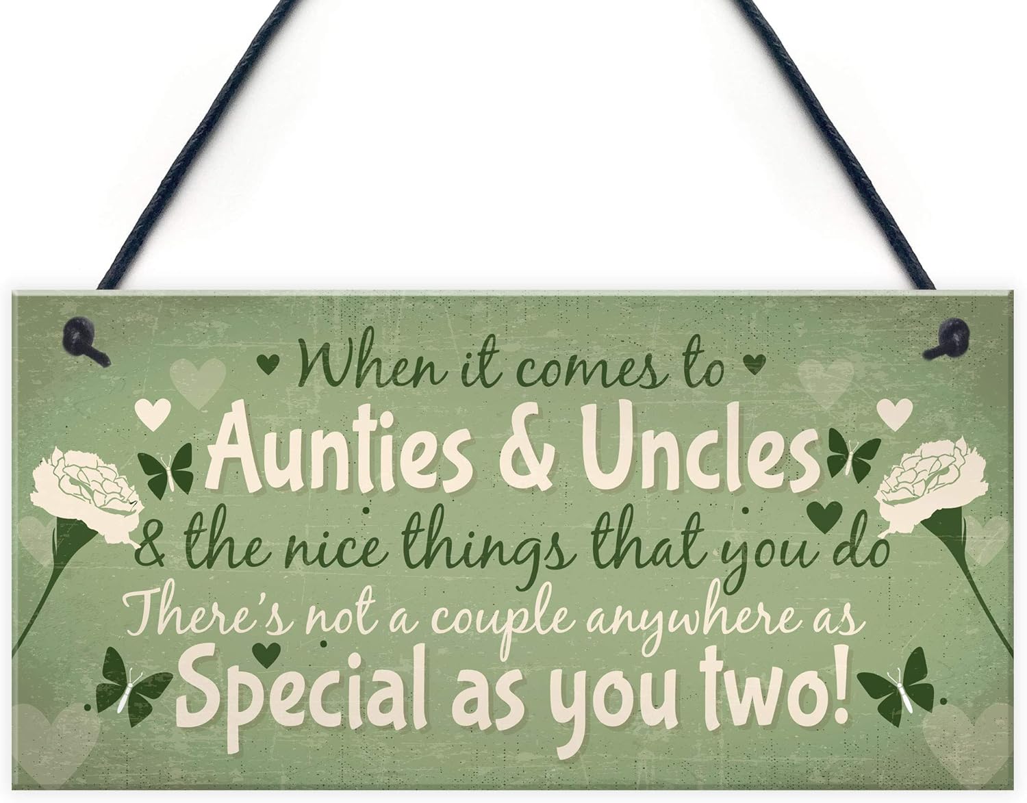 Red Ocean Keepsake Gift For Auntie And Uncle Family Plaque Home Decor Sign Birthday Gift From Niece And Nephew