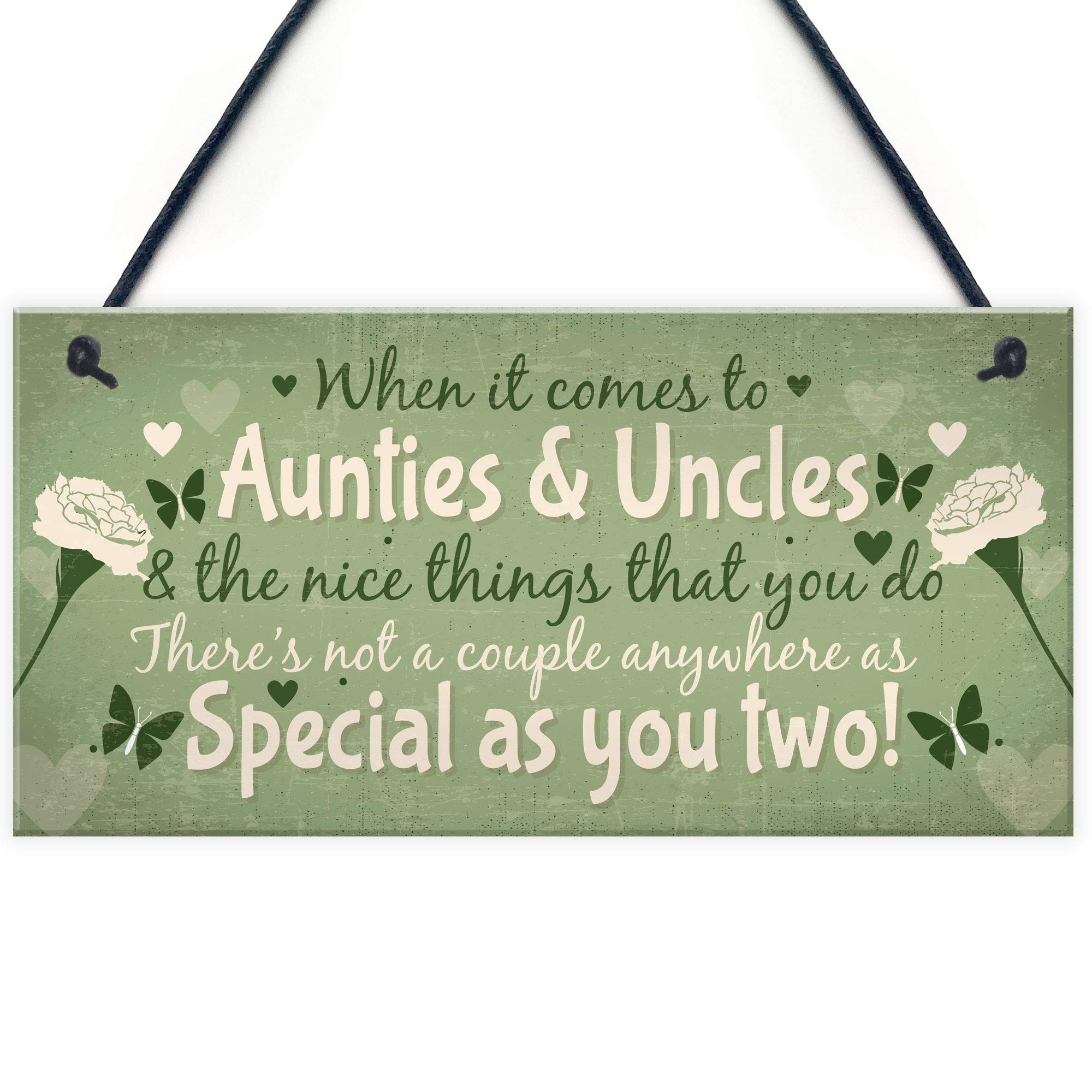 Red Ocean Keepsake Gift For Auntie And Uncle Family Plaque Home Decor Sign Birthday Gift From Niece And Nephew
