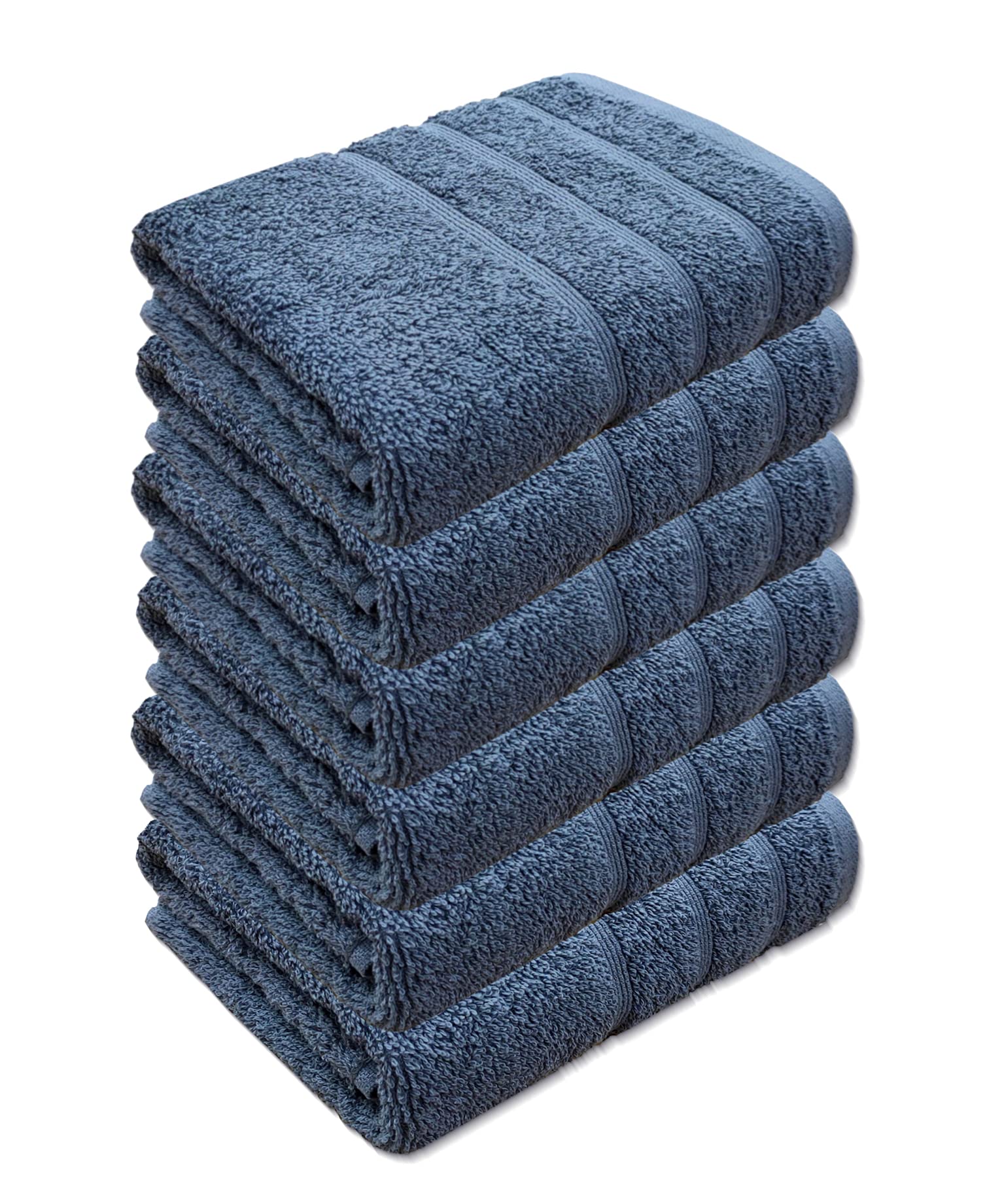 Premium Cotton - Grey Hand Towels 100% Soft Ring Spun Cotton 50 x 85 cm Hotel Quality Thick Absorbent (Charcoal Grey, 6)
