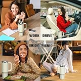 WATERSY 1182ml Travel Mug Stainless Steel Vacuum Insulated Cream White view 7