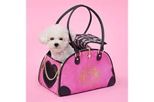 Juicy Couture Give Me Treats Pet Carrier - Stylish Hot Pink Travel Bag for Small Dogs and Cats