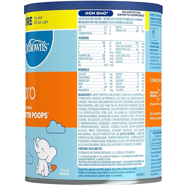 GOOD START | DR. BROWN’S GENTLE PRO, BABY FORMULA POWDER FOR SENSITIVE TUMMIES, EASY DIGESTION & SOFTER POOPS, FORMULA WITH PROBIOTICS, DHA, ALLERGEN LACTOSE, MILK, SOY,TREE NUTS,NON-GMO,32 OZ, 1 PACK