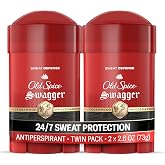 Old Spice Antiperspirant Deodorant for Men, Swagger Scent, 2.6 oz Pack of 2 | Cedarwood &amp; Lime Notes | 24/7 Sweat &amp; Odor Protection | 24/7 Lasting Freshness | Soft Solid Sweat Defense | Red Collection