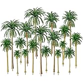 HUIANER Palm Tree Model Trees, Miniature Palm Trees Mixed 5 Size Fake Plastic Trees with No Stands for DIY Scenery Landscape Cake Decoration(18PCS 3.1" - 6.3")