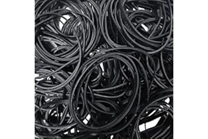KJAHLAL 150 Pcs Black Rubber Band, Colorful Rubber Bands Size 33, Strong Elastic Band Loop Office Supplies, Suitable for Office School Home
