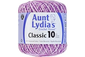 Aunt Lydia'S Classic Crochet Thread Size 10-Shades Of Purple