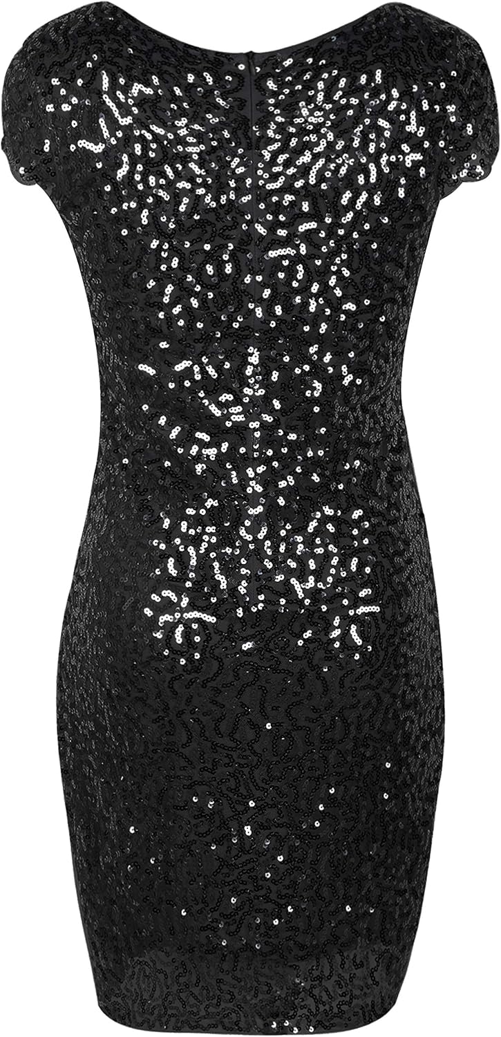 short sequin cocktail dress