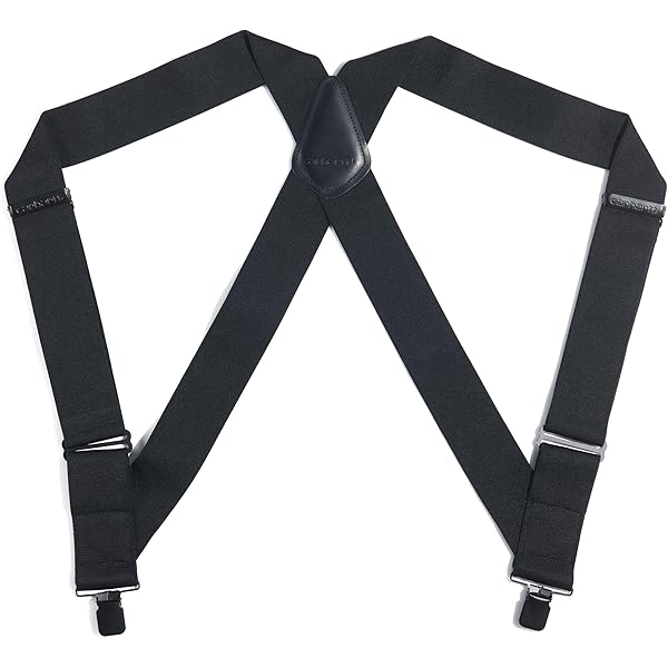 HoldUp 2" Wide Hip-Clip Suspenders - Brown Heavy Duty Trucker Style With No-Slip Clips