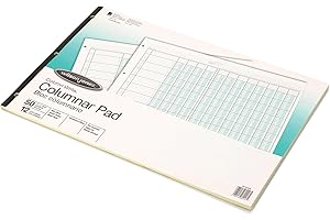 Wilson Jones Columnar Pad, ColumnWrite, 11" x 16-3/8 , 12 Columns, 50 Sheets per Pad (WG7212A), Green