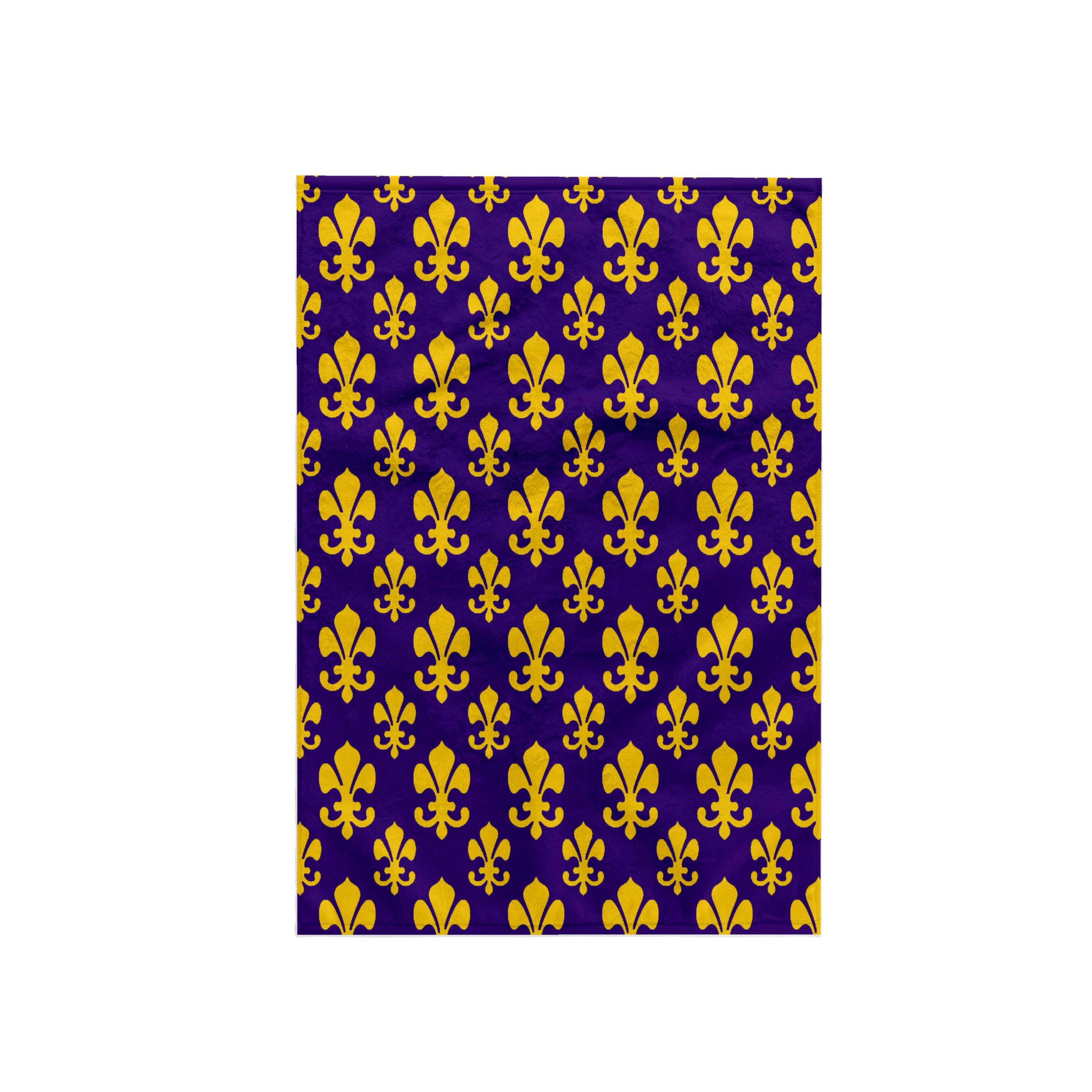 3dRose Fleur De Lis Pattern in Lsu Towel, White, 15 x 22-Inch