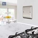 BG Electrical Single Blank Plate Nexus Metal Range Brushed Steel view 5