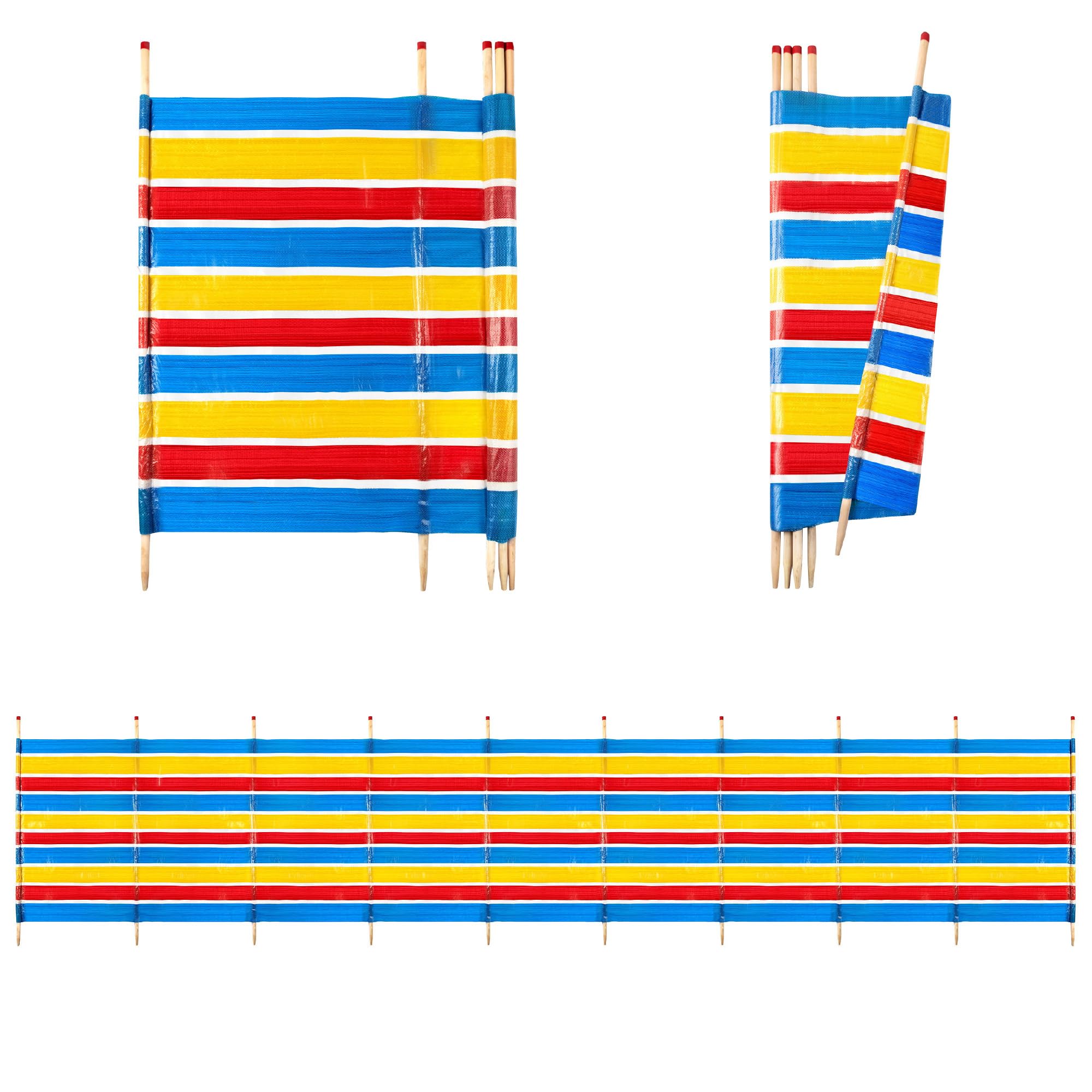 Beach & Camping Windbreak, 4 Pole Sun & Wind Shelter, 120 x 224 cm Outdoor Privacy Screen