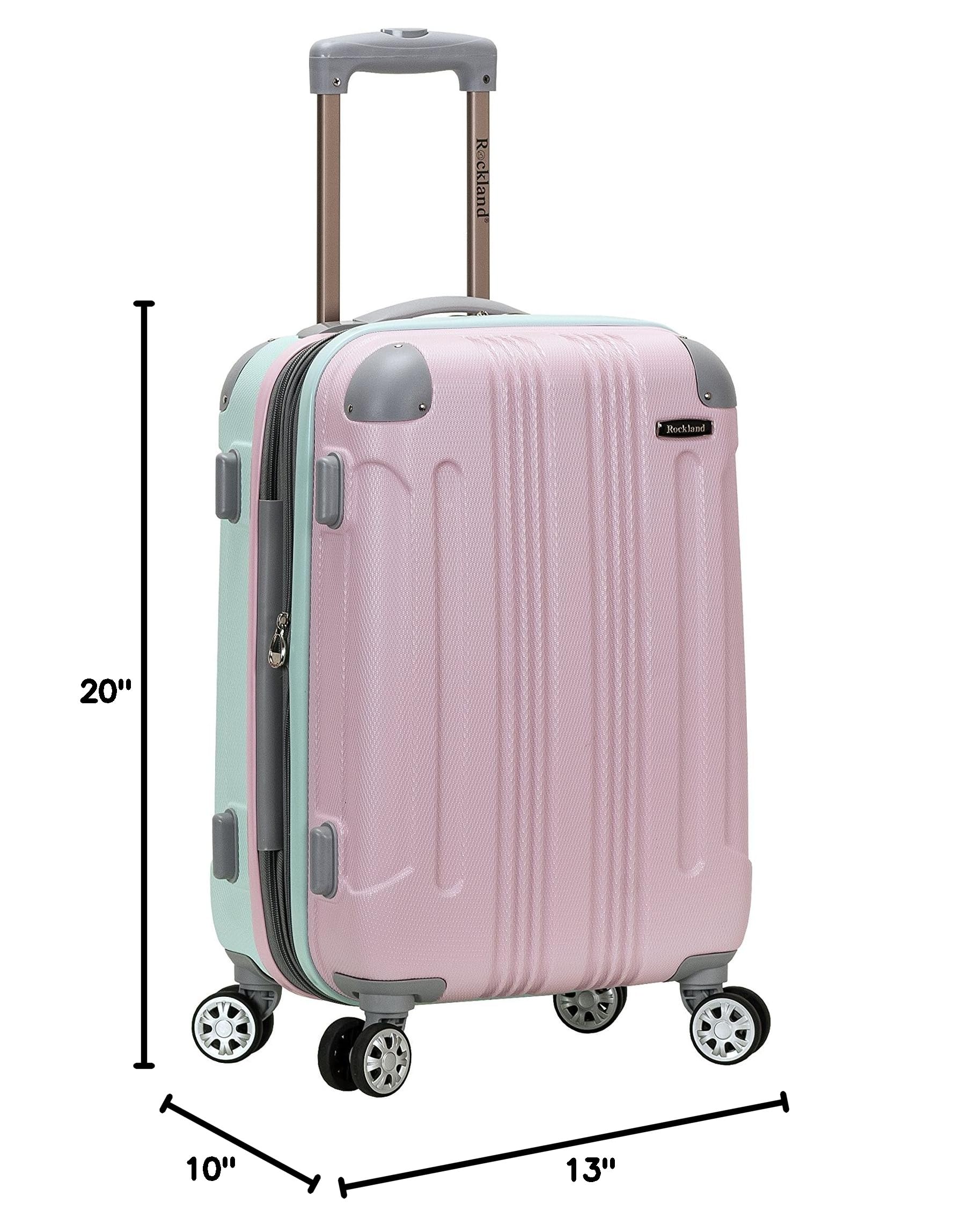 Rockland London Hardside Expandable Luggage with Spinner Wheels, Multicolor, Carry-On 20-Inch