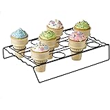 Nifty Ice Cream Cone Cupcake Baking Rack – Holds up to 12 Medium & Large Cupcake Cones, Non-Stick, Dishwasher Safe, Use for B
