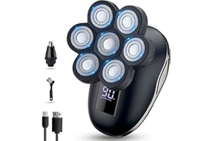 UPTARD Electric Head Shaver for Bald Men - LED, Travel Lock, Nose Hair & Sideburns Trimmer