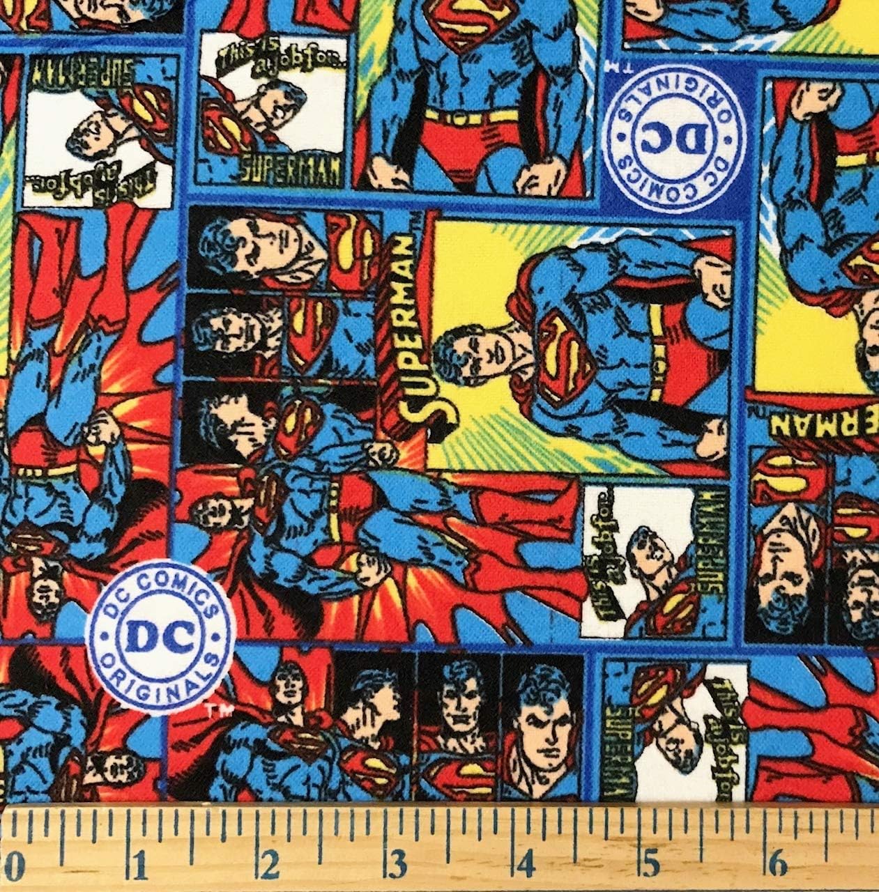 1 Yard - DC Comics Superman Block Flannel Fabric - Officially Licensed (Great for Quilting, Sewing, Craft Projects, Quilts, Throw Pillows & More) 1 Yard X 44" Wide