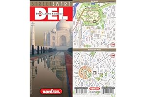 StreetSmart Delhi & Golden Triangle Map by VanDam — Laminated pocket size City and Region map to Delhi and the Golden Triangle with details of Jaipur, Agra and Rajasthan showing all attractions, sights, temples, mosques, National parks, museums & hotels