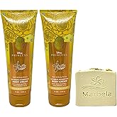 Bath & Body Works Princess Collection Belle 2 Pack Body Cream Bundle with a Wild Jasmine Bar Soap - Full Size