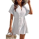 Blooming Jelly Women's Swimsuit Cover Ups Button Down Bathing Suit Coverups Bikini Beach Dress for Swimwear