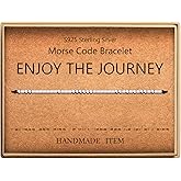 KGBNCIE Morse Code Bracelet for Women Sterling Silver Beads on Silk Cord Secret Message Fuck Friendship Inspirational Encouragement Bracelet Gift for Her