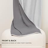 Deconovo Linen Look Full Blackout Curtains Eyelet Thermal Insulated 46 x 90 In view 4