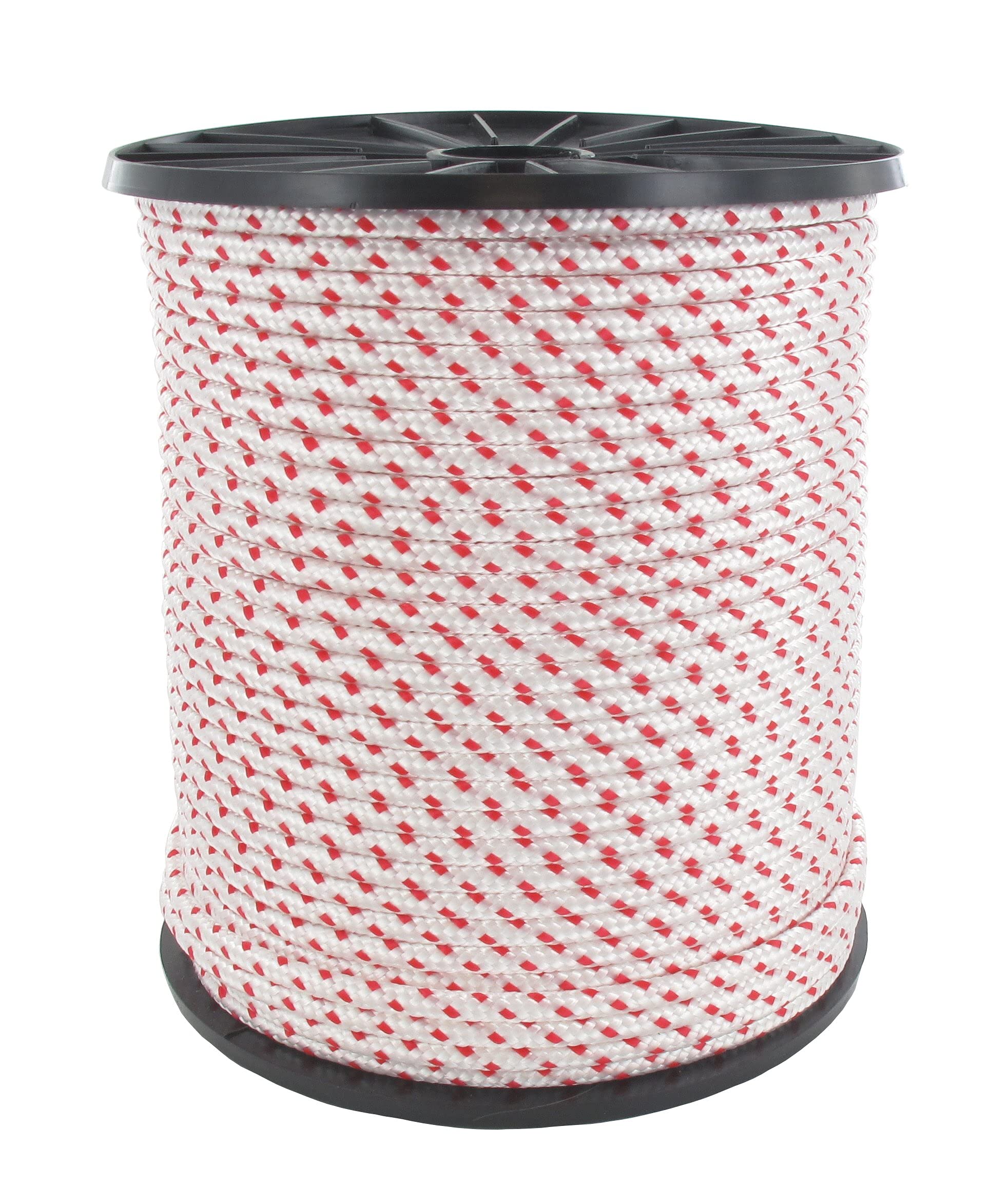 GREENSTAR - Pull Starter - Diameter 2.5mm For Lawnmowers, Brushcutters, Chainsaw & More - White Polyamide - Red Edging - 100m Roll