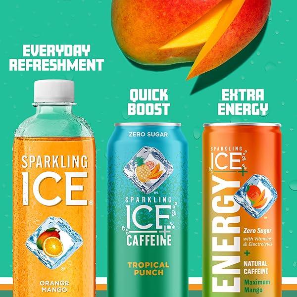 SPARKLING ICE, ORANGE MANGO SPARKLING WATER, ZERO SUGAR FLAVORED WATER, WITH ANTIOXIDANTS AND VITAMINS, 17 FL OZ BOTTLE