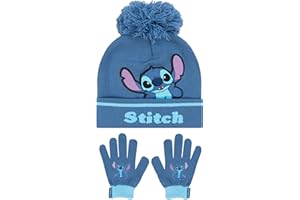 Disney Hat And Gloves | Lilo And Stitch Hat And Gloves Set | Stitch Hat And Winter Gloves | One Size Blue