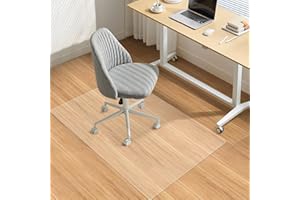 Vicwe Office Chair mat for Hardwood Floor, 30 x 48 inches Fully Transparent Desk Hard Floor Chair Mat Protector, Easy Glide, Flat Without Curling