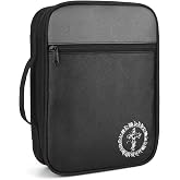 CDBXPRG Bible Cover for Women, Bible Bag for Men Grey | Bible Case For Girls,Bible Carrying Book Case,Protective Church Organizer Holder Bag with Handle Pockets