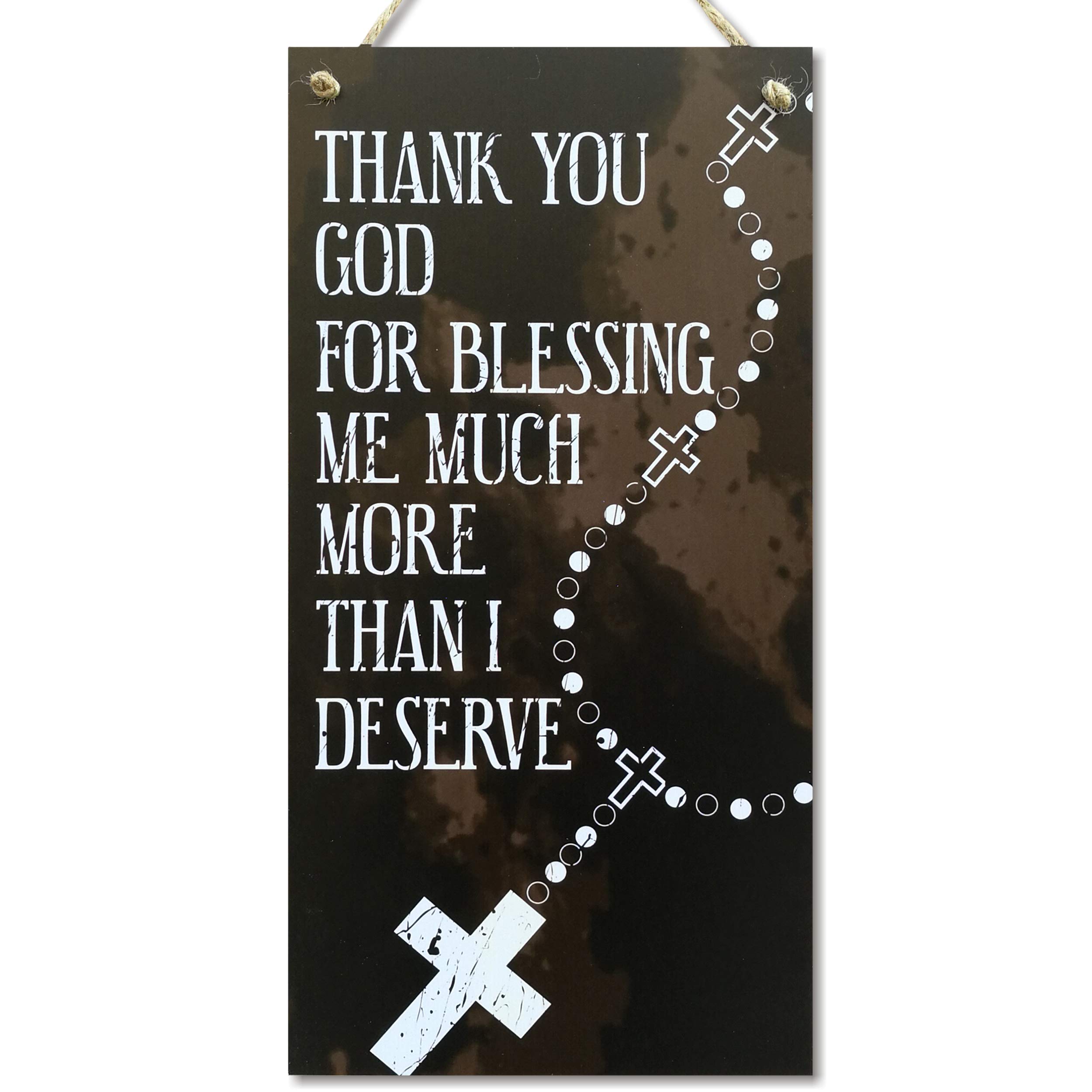 CARISPIBET Thank you God for blessing me | religious decorative sign, home decor signs, faith and belief, inspirational signs, wall art 12" x 6''