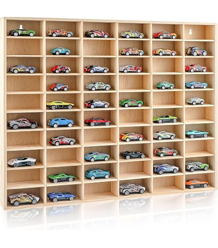PER Hot Wheels Diecast Car Matchbox 1/64 Espositore Unità Legno