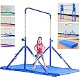 MARFULA Upgrade Foldable Gymnastic Bar with Mat for Kids Ages 3-12, 200 lbs Weight Capacity, Gymnastic Kip Bar Horizontal Bar for Kids, Gymnastic Training Equipment for Home and Gym Center Use