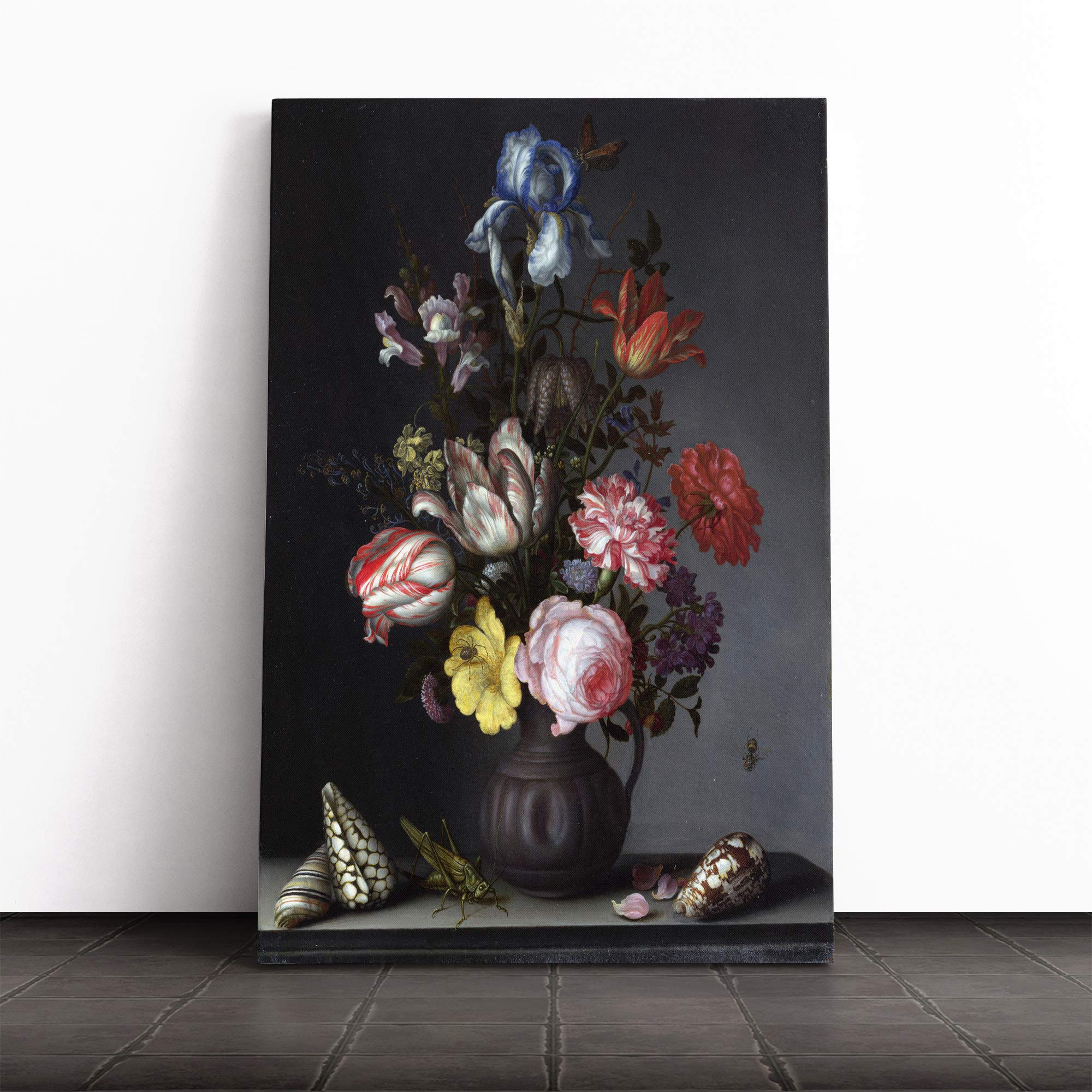 Big Box Art Canvas Print Wall Art Balthasar Van der AST Still Life | Mounted and Stretched Box Frame Picture | Home Decor for Kitchen, Living Room, Bedroom, Hallway, Multi-Colour, 20x14 Inch
