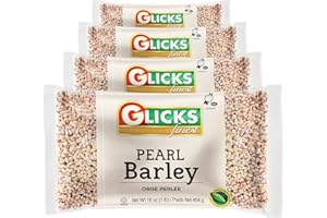 Glicks Pearl Barley Beans 16oz (4 Pack) | Premium Taste & Texture, Perfect for Soups, Stews, Cholent, Chilis