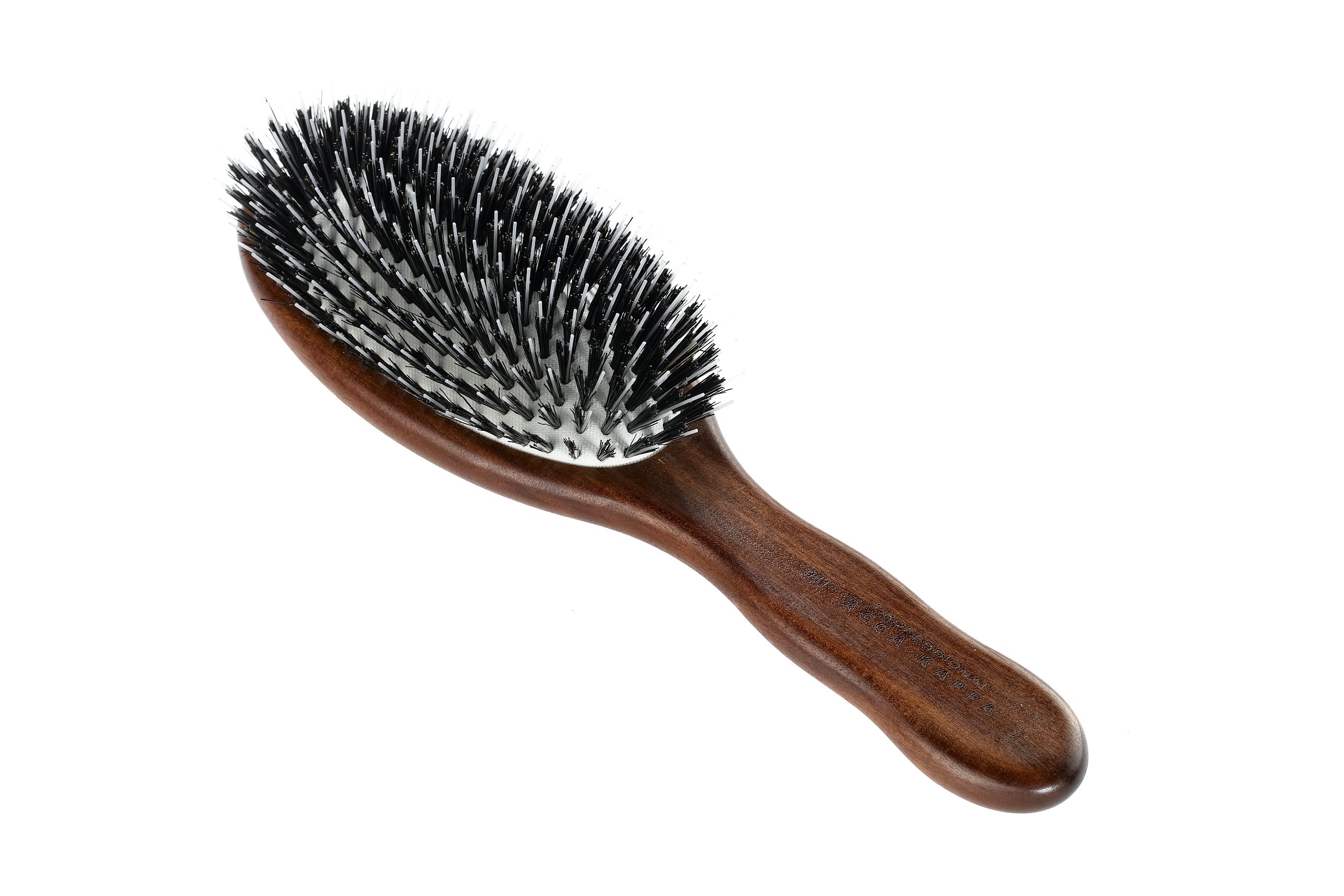 Acca Kappa Pneumatic Kotibé Wood Oval Brush with Boar Bristle and Nylon Monofilament