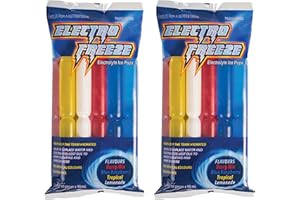 MACKIE INTERNATIONAL INC. Electro Freeze Ice Pops by Snowtime | Shelf Stable Freeze Pops | Gluten Free, No Artificial Colors | 2-Pack, 10 Frozen Treats Each, 3oz. Ice Pops | Assorted Flavors