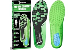Temomodi Comfort Orthopedic Insoles, Anti-Fatigue Shoe Inserts for Standing All Day, Work Boot Gel Insole with Shock Absorpti