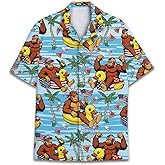 Funny Independence Day Pattern Hawaiian Shirts for Men 4th of July Mens Hawaiian Shirts Short Sleeve Button Down Shirt