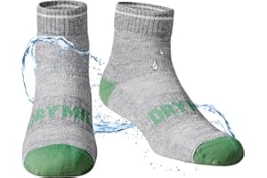 DRYMILE Active Waterproof Socks, Breathable Cushioned Running, Hiking, Winter Waterproof Socks for Men & Women - Ankle