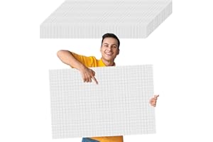 gisgfim 50 Sheets Large Graph Paper 24 x 36 In Graph Paper Pad 1/4 In Ruled Large Grid Paper Sheet Blueprint Paper Engineering Paper Poster for Architect Designer Mathematician Draftsman(White）