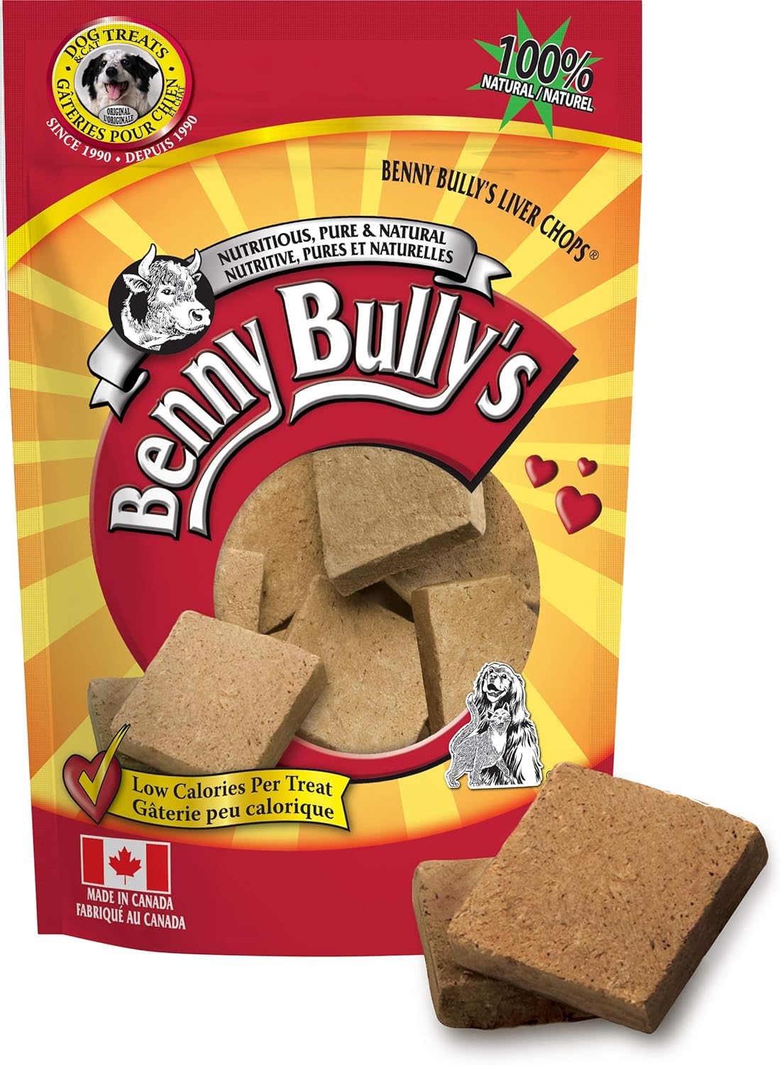 Benny Bullys Beef Liver Chops Dog Treat, 1.4 Oz